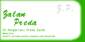 zalan preda business card